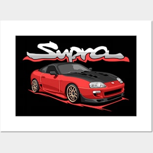 Supra MK4 Red Posters and Art